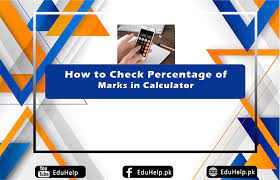 check percene of marks in calculator