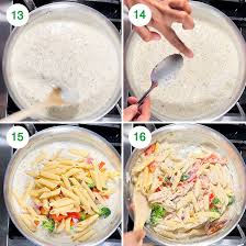 white sauce pasta cook with mi