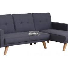 Kitson Grey Fabric L Shaped Sofa Bed