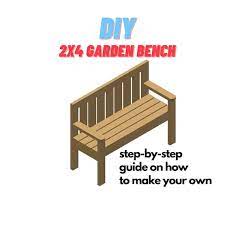 2x4 Garden Bench Diy Patio Lawn Deck