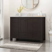 Get free shipping on qualified single sink bathroom vanities or buy online pick up in store today in the bath department. Laranne Contemporary 48 Wood Single Sink Bathroom Vanity With Carrera Marble Top By Christopher Knight Home Overstock 25716197