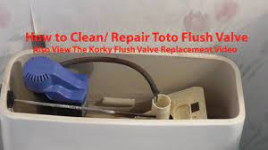 repair toto toilet fill flush valve