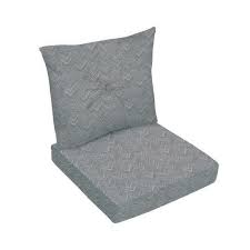 Deep Seating Cushion Grey Chevron