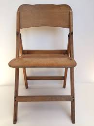 pair vine folding wood church chairs