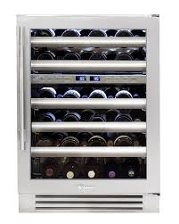 dual zone wine cabinet stainless gl