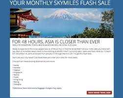 Delta Skymiles Flash Sale Select Cities In Asia