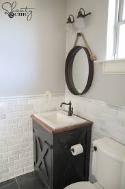 Check out our farmhouse bathroom vanity selection for the very best in unique or custom, handmade pieces from our bathroom vanities shops. Diy Farmhouse Bathroom Vanity Shanty 2 Chic
