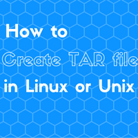 how to create tar file in linux or unix