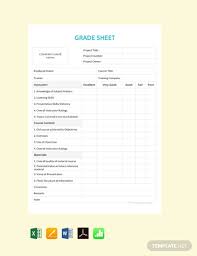 Free Blank Grade Sheet Template Pdf Word Excel