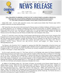 Nba tv will broadcast 'players only' coverage every tuesdays with game analysts hosting and proving play by play. Warriors Pr Ar Twitter For The Ninth Consecutive Season Every Regular Season Warriors Game Will Be Available On Tv Radio Full Broadcast Schedule Https T Co Pyfmryyjsg