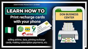 how to print recharge cards with your