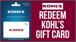 how to redeem kohl s gift card