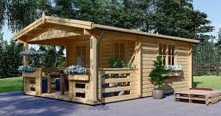 Log Cabins With Veranda For Your Garden