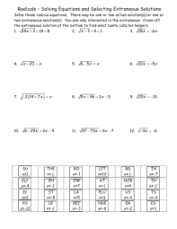 Solved Radicals Solving Equations And