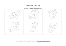 Cursive Writing Alphabet Charts For Coloring Alphabet