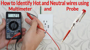 How To Identify Hot Neutral And Ground Wires Using Digital Multimeter And Probe
