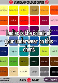 Ladies Is The Colour Of Your Underwear On This Chart