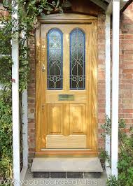 Wooden Victorian Front Door Natural
