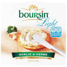 boursin light garlic herbs spreadable