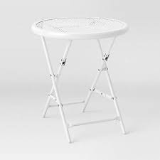 Metal Mesh Folding Patio Accent Table