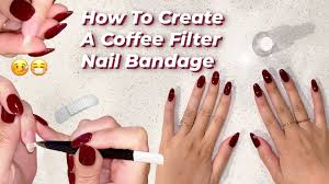 coffee filter nail repair
