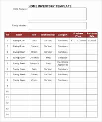 50 Household Inventory List Template Culturatti