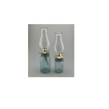 Aqua Mason Jar Oil Lamp Quart Or Pint