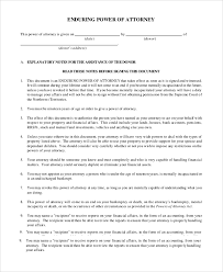 Sample Power Of Attorney Form 9 Examples In Pdf Word