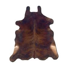 cow hide skin rug dark bad home