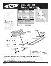Infant Car Seat Adapter Instructions