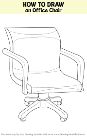 how to draw an office chair furniture
