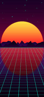 This effect can generate an image in high resolution. Retro Style Outrun Wallpaper For Phone In Hd Heroscreen Wallpapers Phone Wallpaper Wallpaper Vaporwave Wallpaper