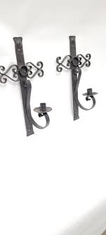 Vintage Wrought Iron Black Candle