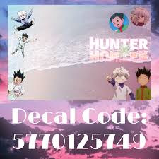 It is loved by thousands of players because it. Another Hxh Decal Anime Decals Bloxburg Decals Roblox