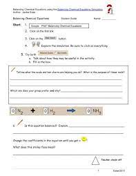 Balancing Chemical Equations Student