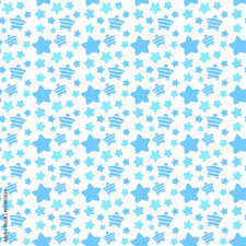 水色・青系の星柄シームレスパターン素材庫插圖| Adobe Stock