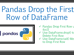 pandas drop the first row of dataframe