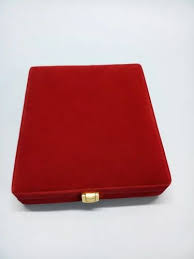 square red necklace jewellery box for