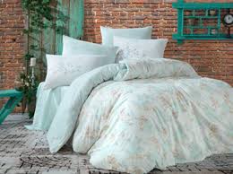 bedding set light green double with a