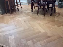 natural unfinished oak herringbone parquet