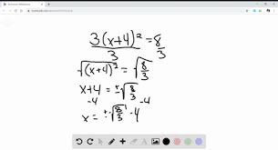 Equation By Extracting Square Roots