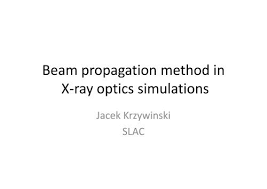 beam propagation method in x ray optics