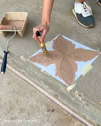 Stencil A Concrete Porch Or Patio