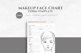 editable makeup face chart template for