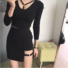 Us 3 29 17 Off Korean Style Black Package Hip Saia Skirts Gap Irregular Hem Pencil Micro Mini Skirt In Skirts From Womens Clothing On Aliexpress