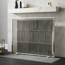 Panes Stainless Steel Fireplace Screen