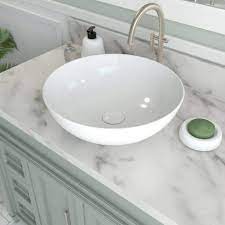 Ceramic Round Vessel Bathroom Sink