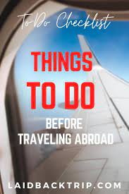 27 things to do before traveling abroad