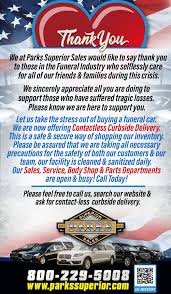 thank you to our funeral industry heroes