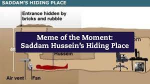 The point is, if saddam hussein was evil enough to merit the most elaborate, openly declared assassination attempt in history (the opening move of operation shock and awe), then surely those who supported him ought at least to be tried for war crimes? Why Is Saddam Hussein Hiding Everywhere Youtube